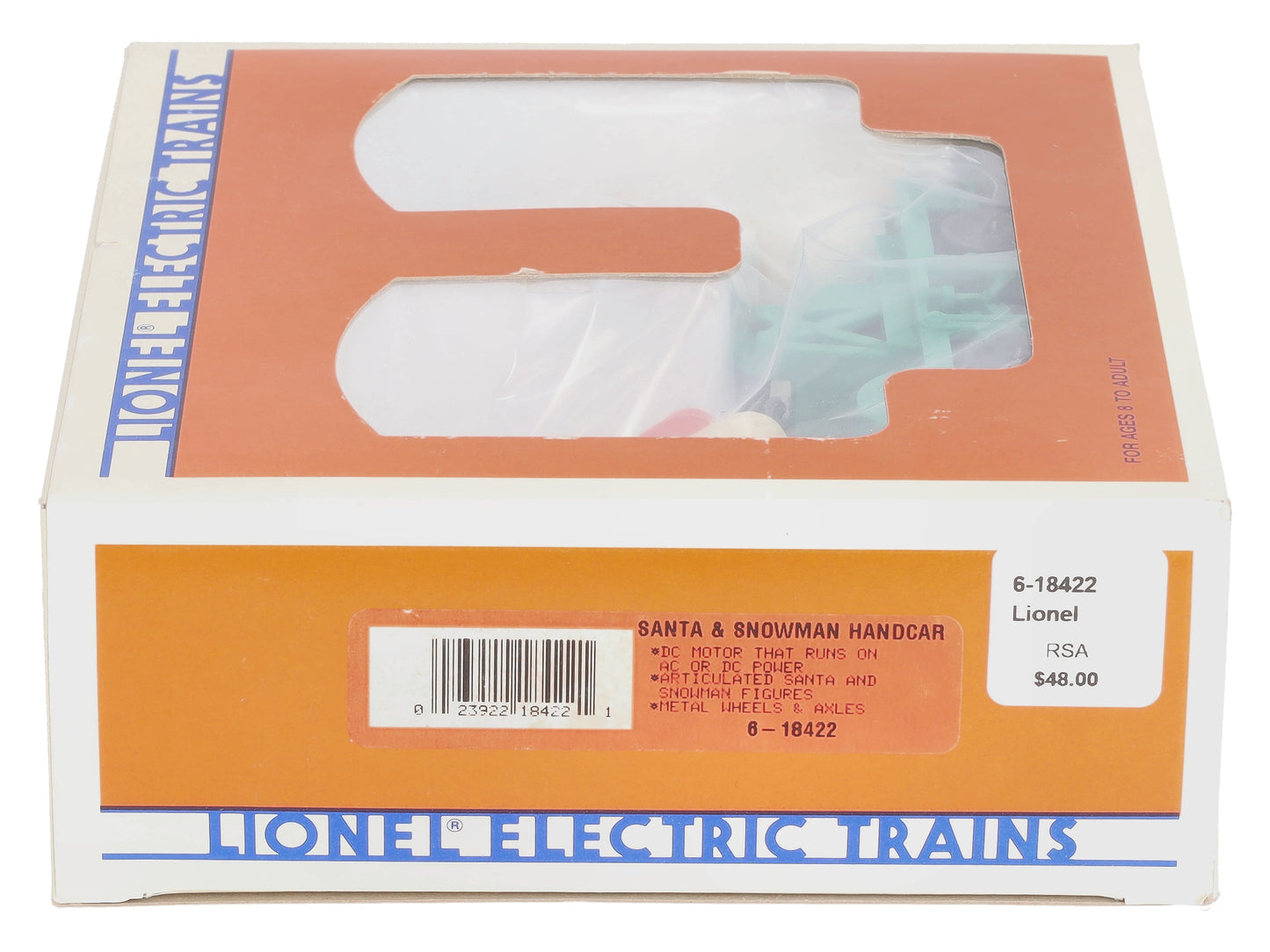 Lionel 6-18422 O Gauge Christmas Santa & Snowman Handcar LN/Box