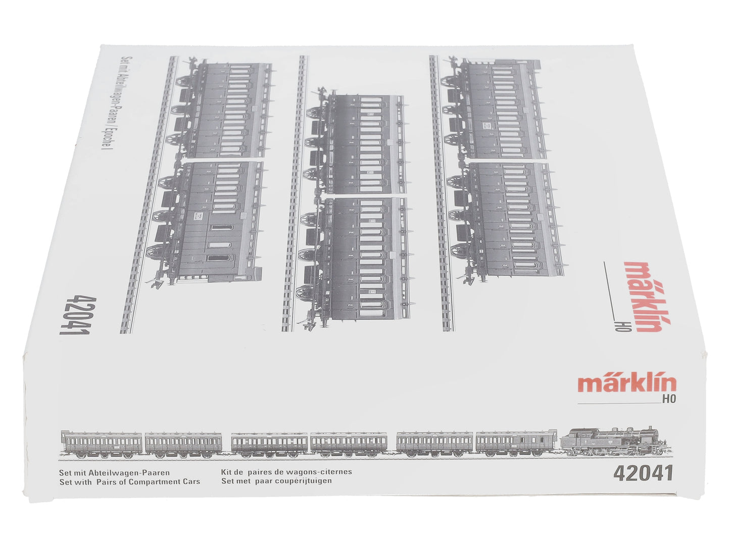 Marklin 42041 HO KPEV Passenger Car w/3 Pairs of Compartment Cars