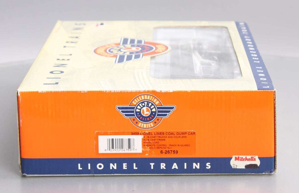Lionel 6-26759 O Gauge Lionel Lines Operating Coal Dump Car #3459 NIB