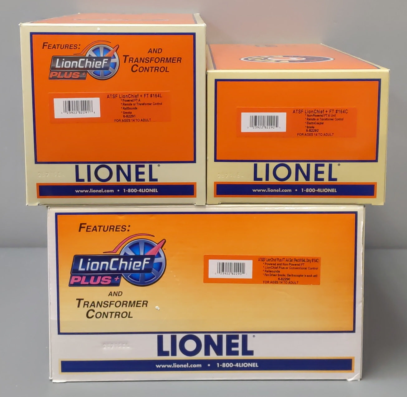 Lionel 6-82290 O Santa Fe LionChief Plus FT AA Diesel Locomotive #164/#164