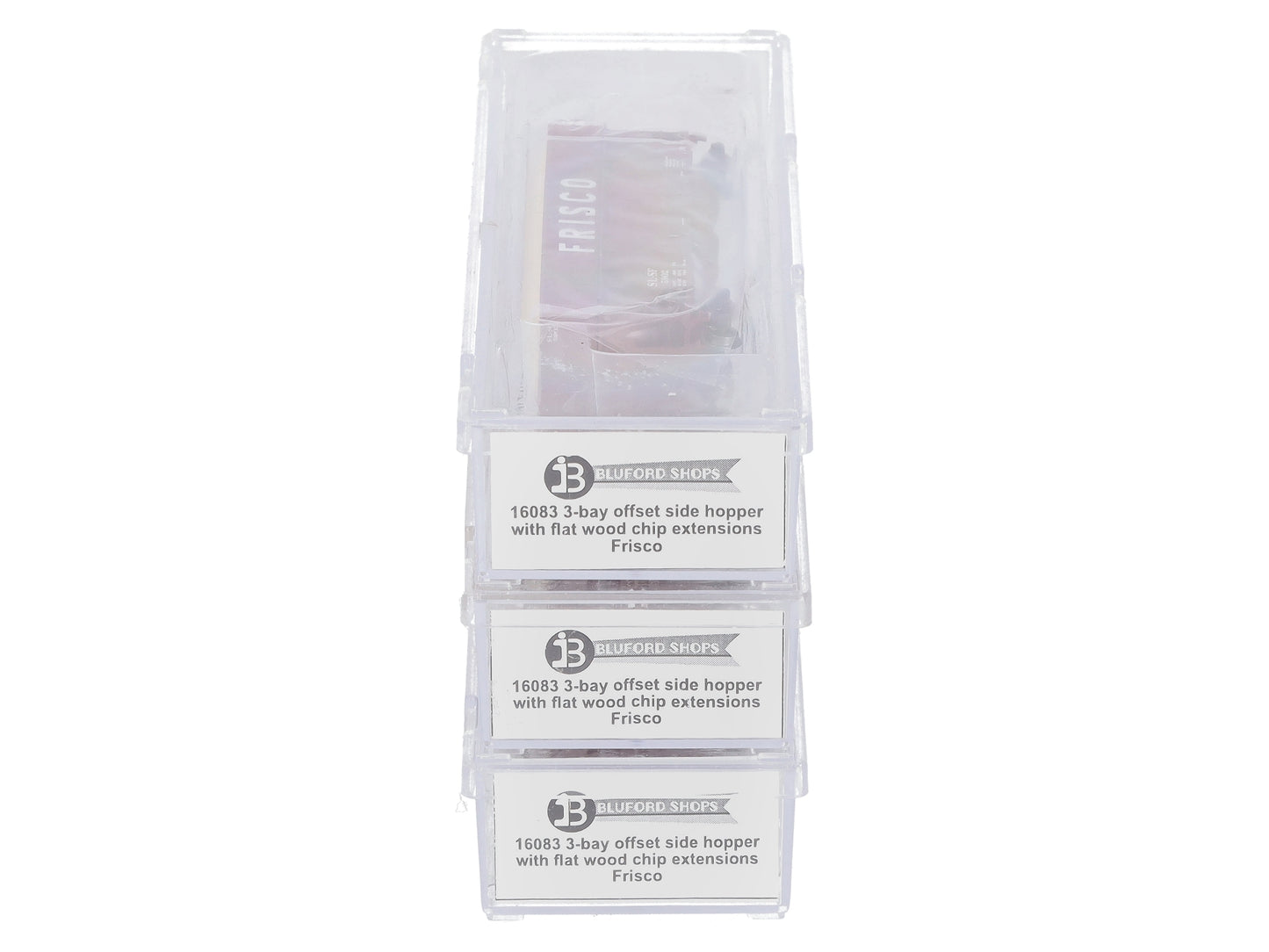 Bluford Shops 16083 3-Bay Wood Chip Hopper w/Flat Side Extensions 3-Pack