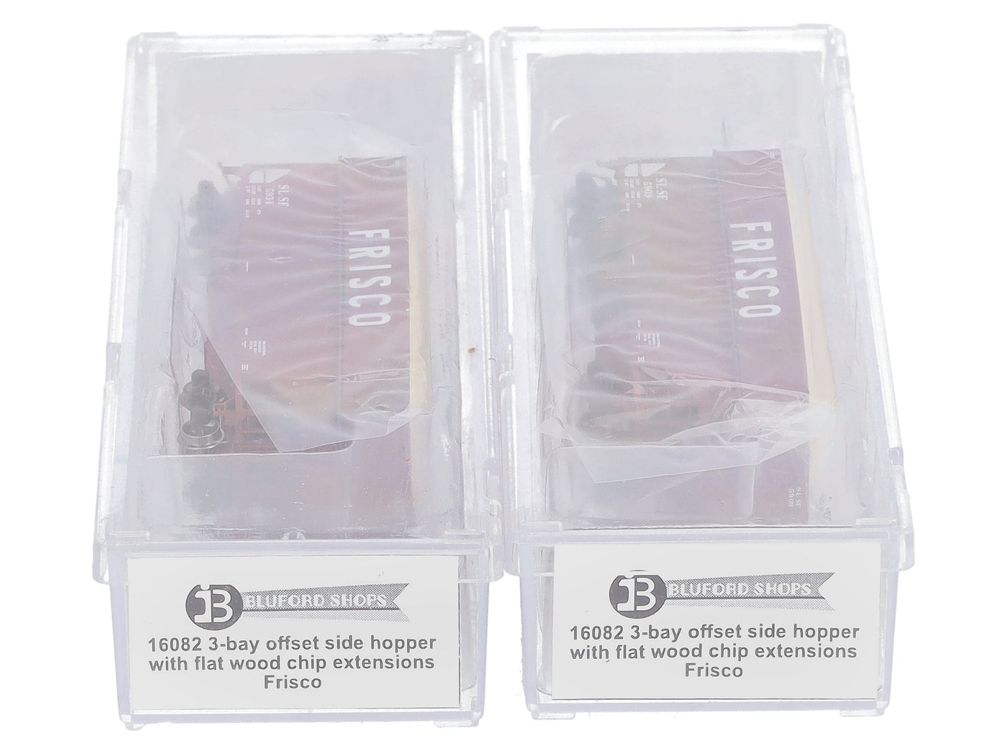 Bluford Shops 16082 N Frisco Offset-Side 3-Bay Wood Chip Hopper (Pack of 2)