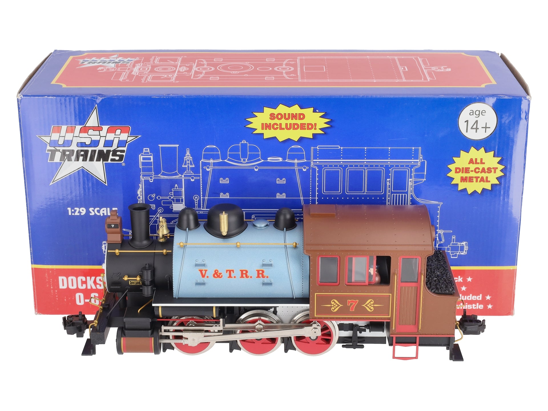 USA Trains R20061 G VT Dockside 0-6-0T Steam Locomotive with