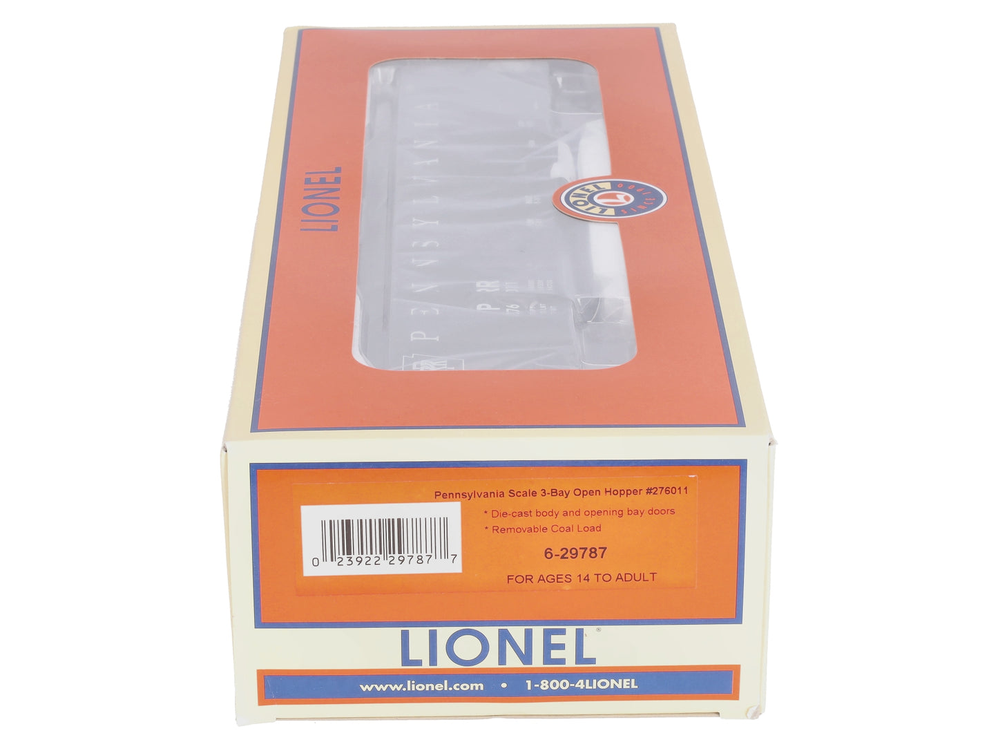 Lionel 6-29787 O Gauge Pennsylvania Railroad 3-Bay Hopper Car #276011