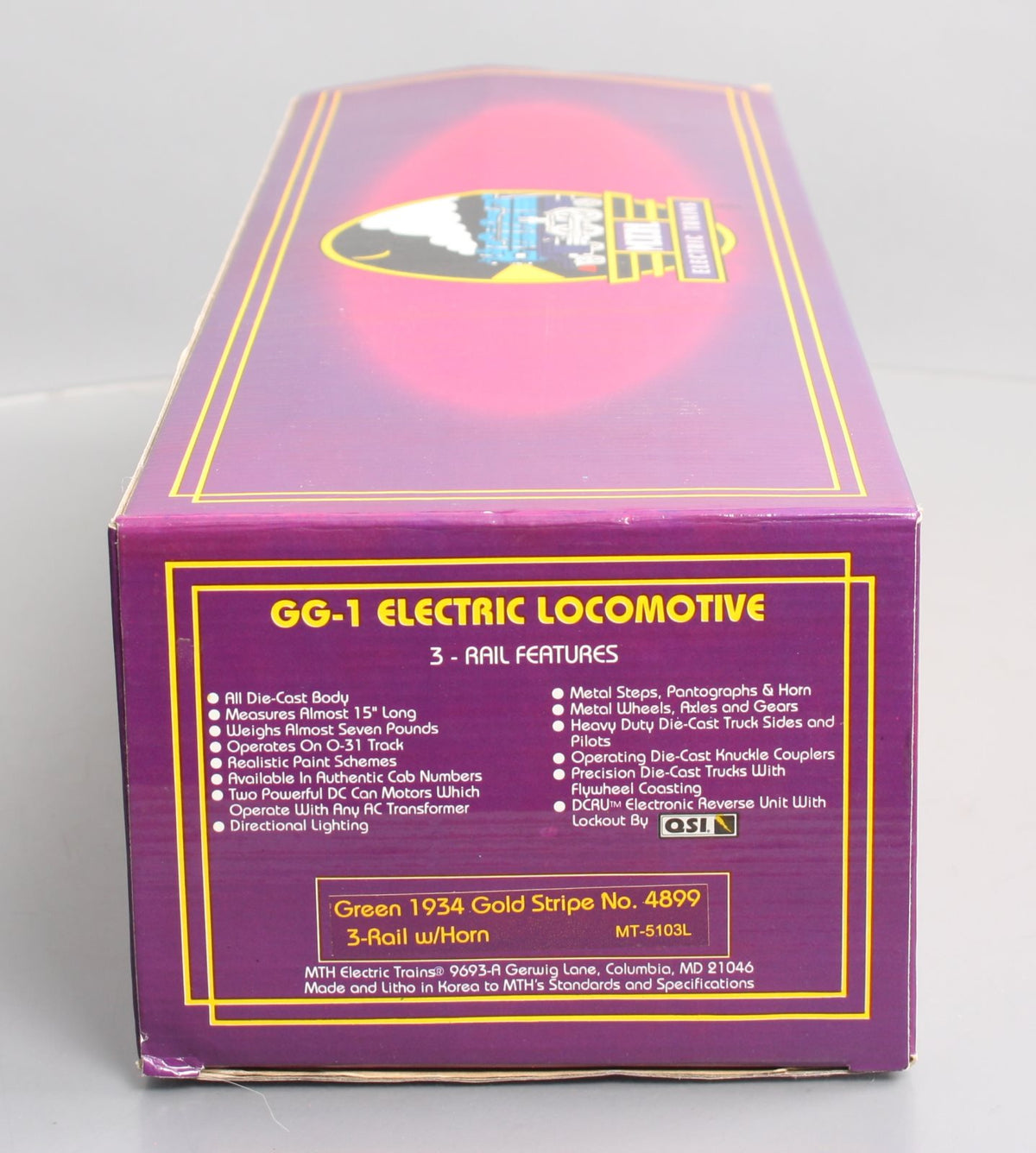 MTH 20-5103-0 Pennsylvania GG-1 Electric Locomotive with Horn #4899 LN/Box