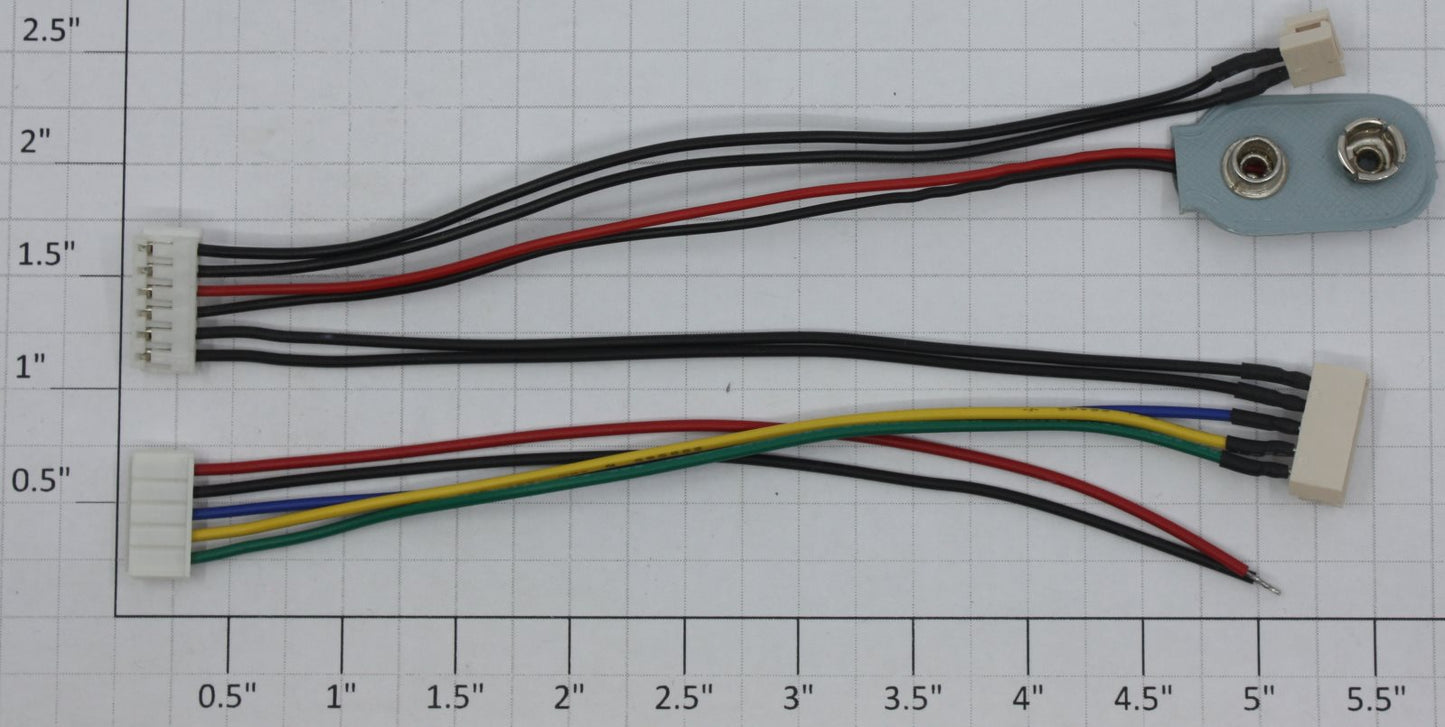 K-Line K3670-X022 9V Battery Contact Wiring Harness with Connectors