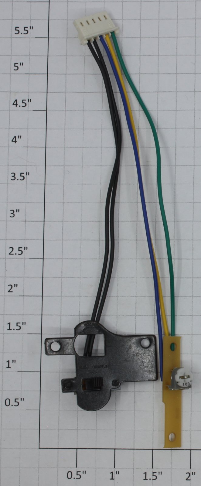 K-Line K3670-X018 Male 5-Pin Harness with Volume Control Switch