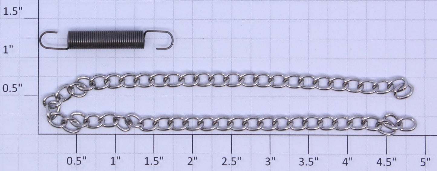 Lionel 6361-10 O Gauge Log Transport 9" Chrome Chain and Spring Set