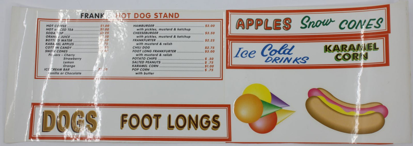 Lionel 14160-15 Hot Dog Stand Decal Sticker