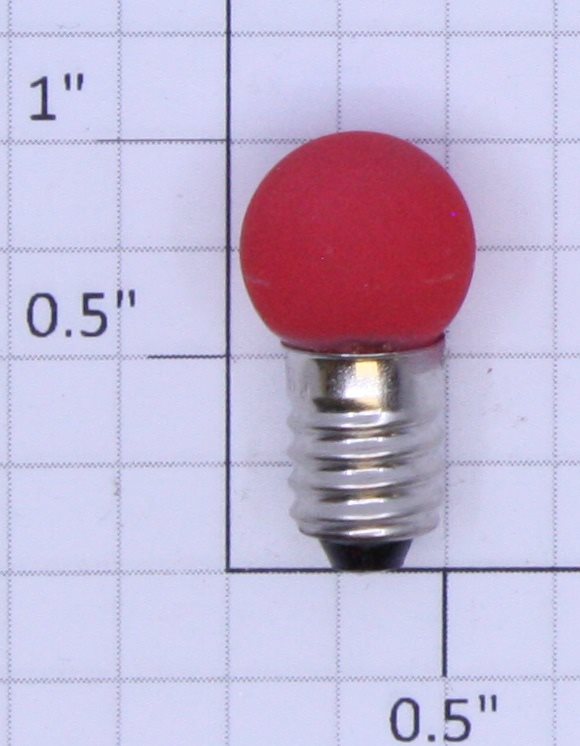 Lionel 432R 18-Volt Screw Base Translucent Red Large Globe Light Bulb