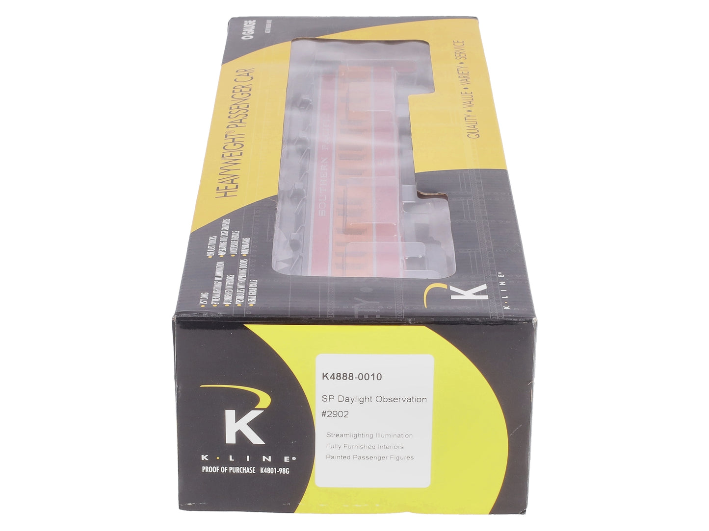 K-Line K4888-0010 O Gauge Southern Pacific Daylight Observation Car #2902 NIB