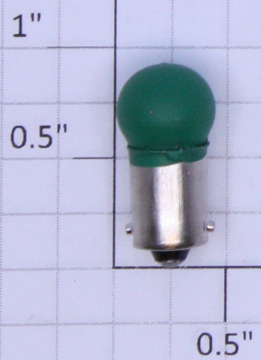 Lionel 1458G 24 Volt Bayonet Base Translucent Green Light Bulb