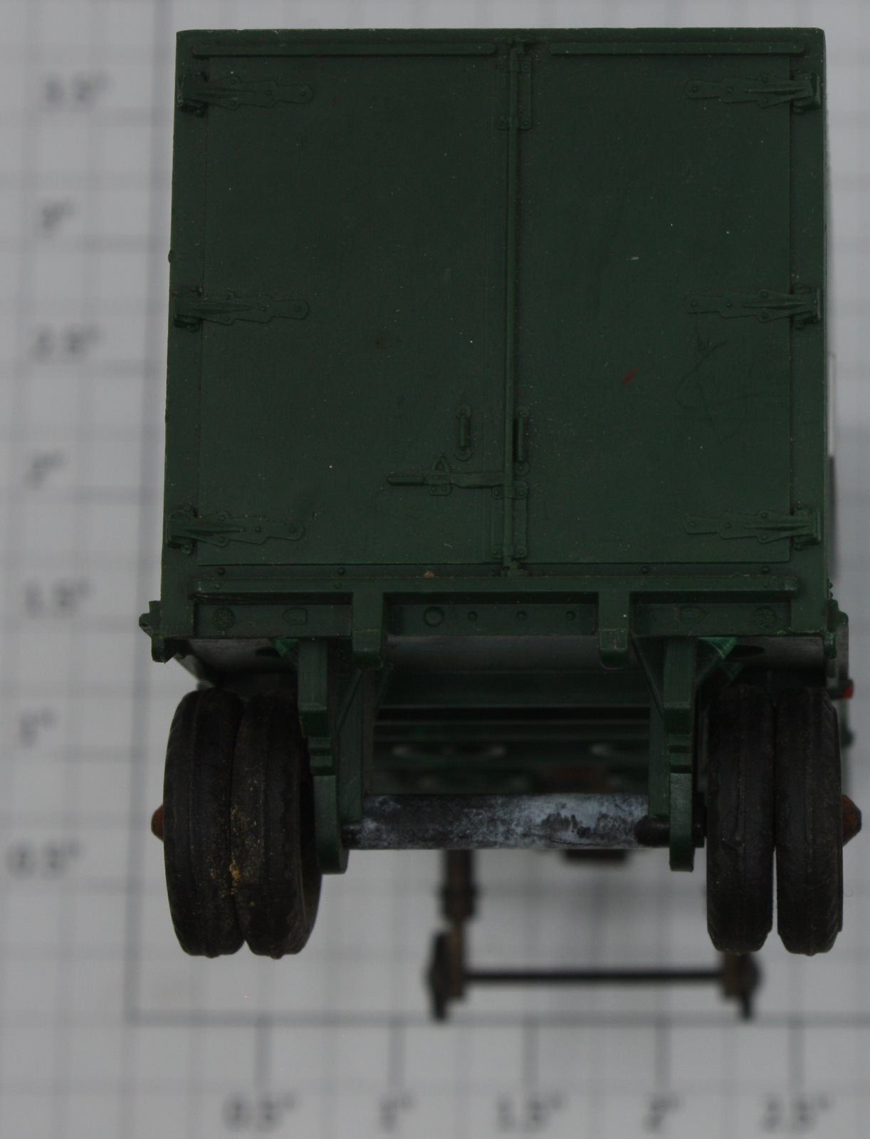Lionel 3460-3 O Gauge Green "Lionel Trains" Truck Trailer without Roof