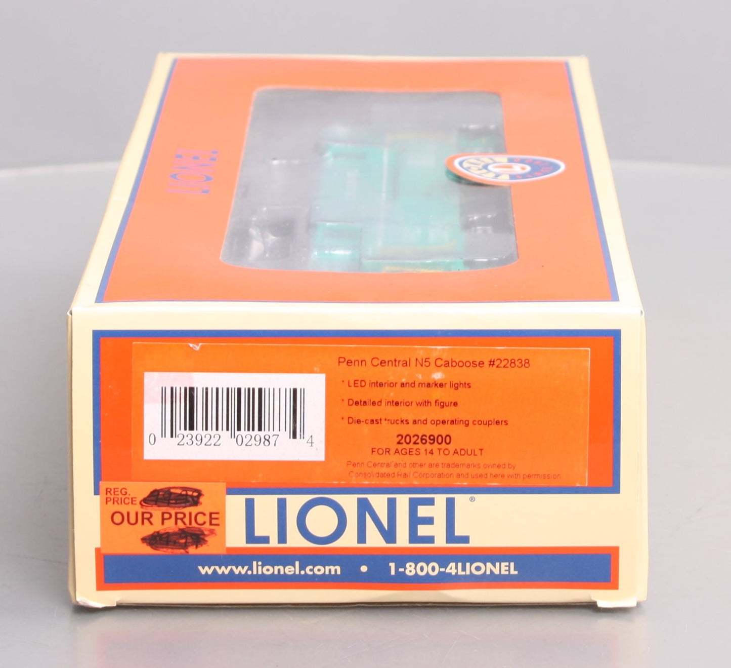 Lionel 2026900 O Penn Central N5 Caboose Car #22838