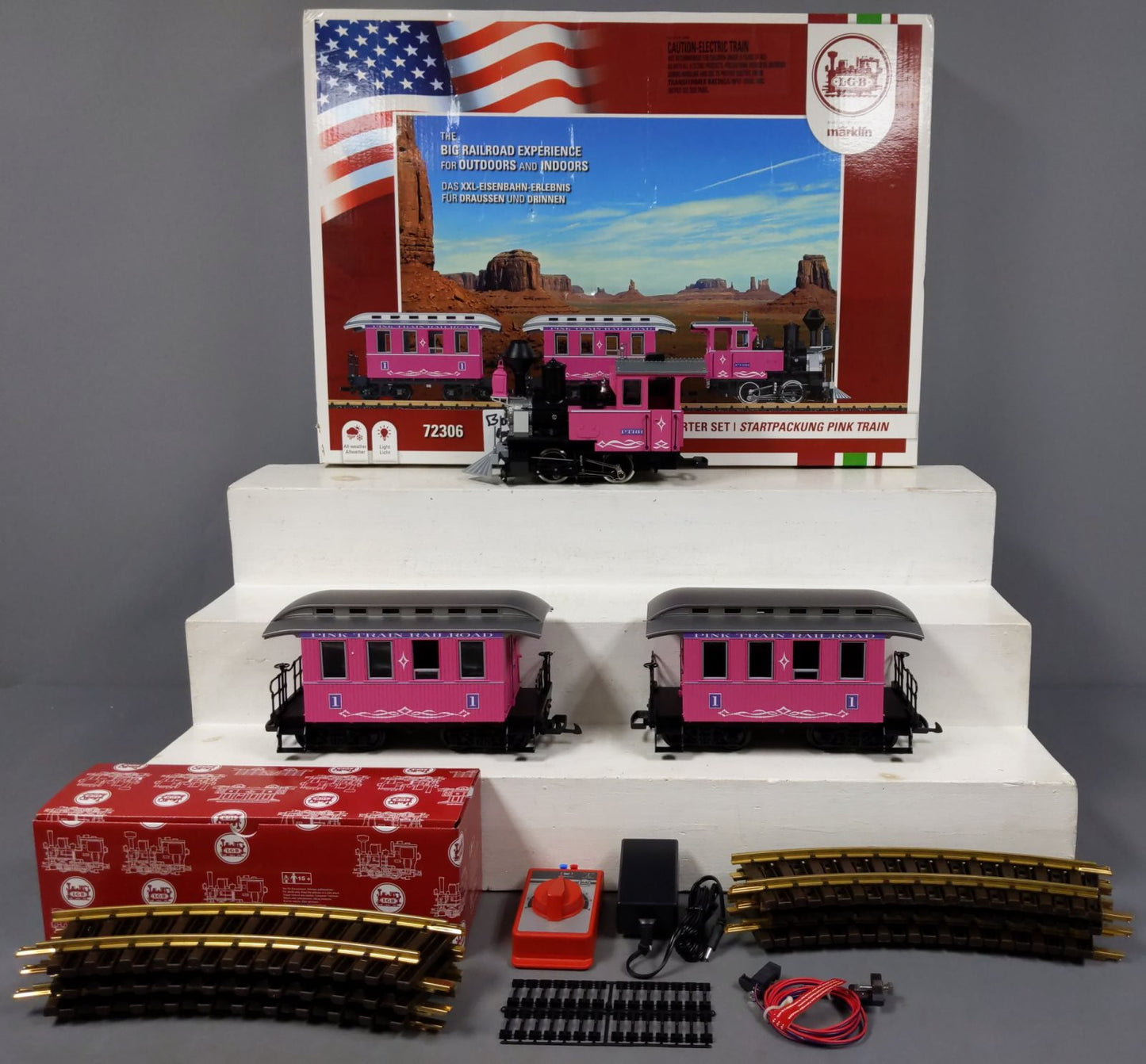LGB 72306 G Scale Pink Steam Starter Train Set