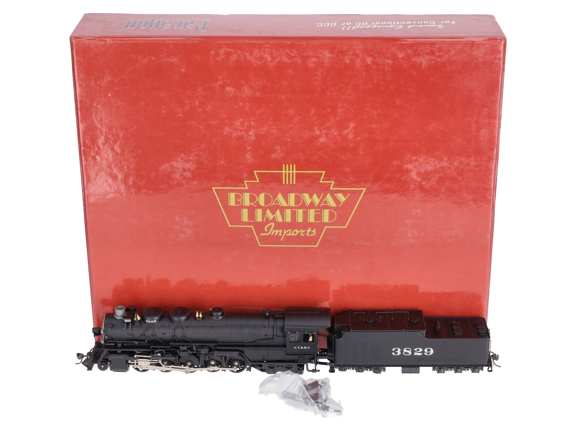 Broadway Limited 85 HO Santa Fe 2-10-4 Steam Locomotive #3829 w