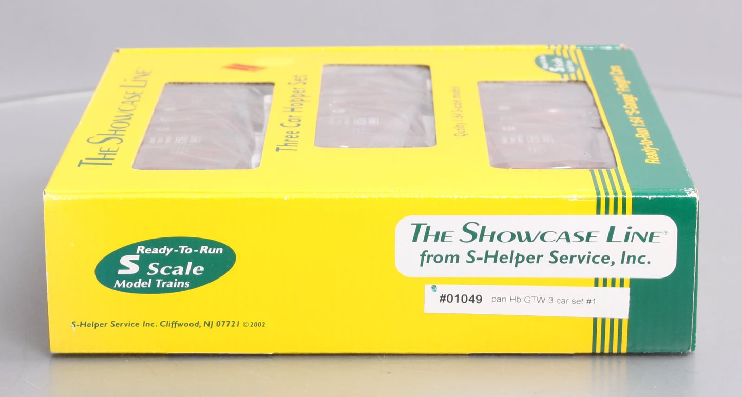 S-Helper 01049 S Gauge GTW Hopper Cars (Set of 3) LN/Box