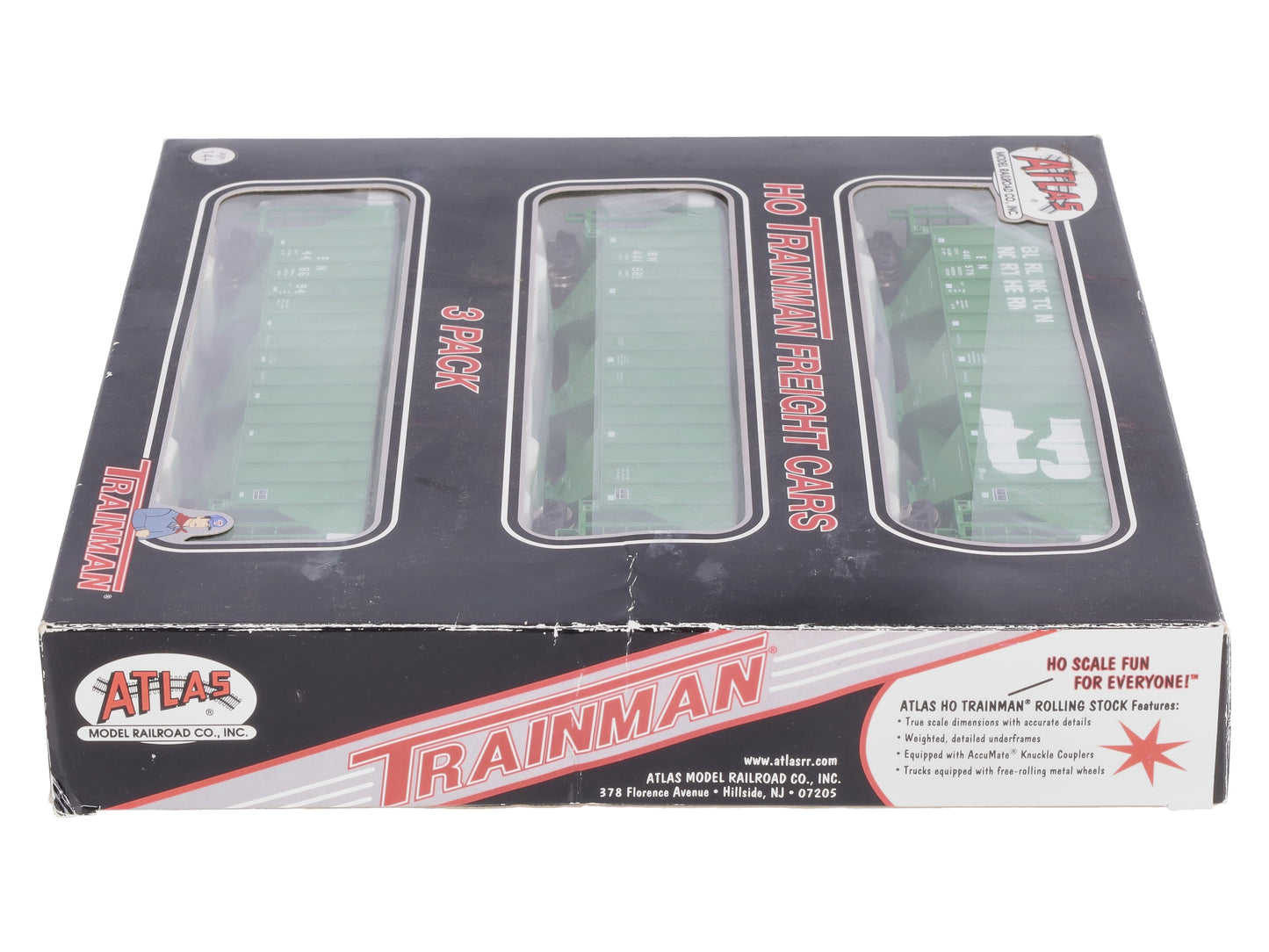 Atlas 0048 HO Scale Burlington Northern Grain Cars (Set of 3)