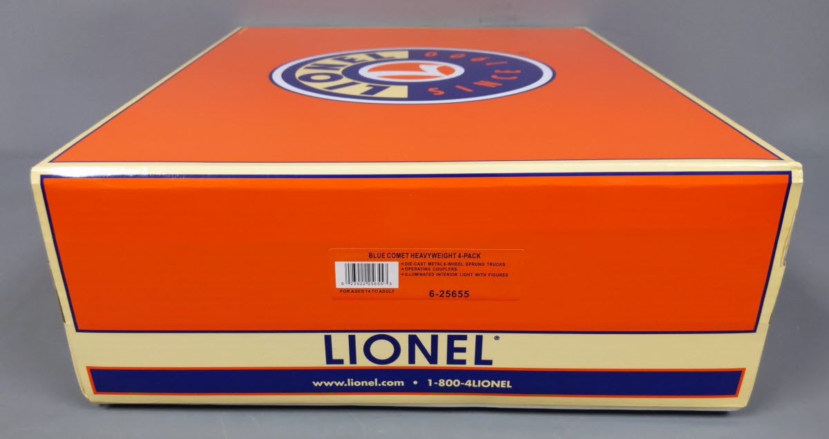 Lionel 6-25655 O CNJ 'Blue Comet' Heavyweight Passenger Cars (Pack of 4) MT/Box