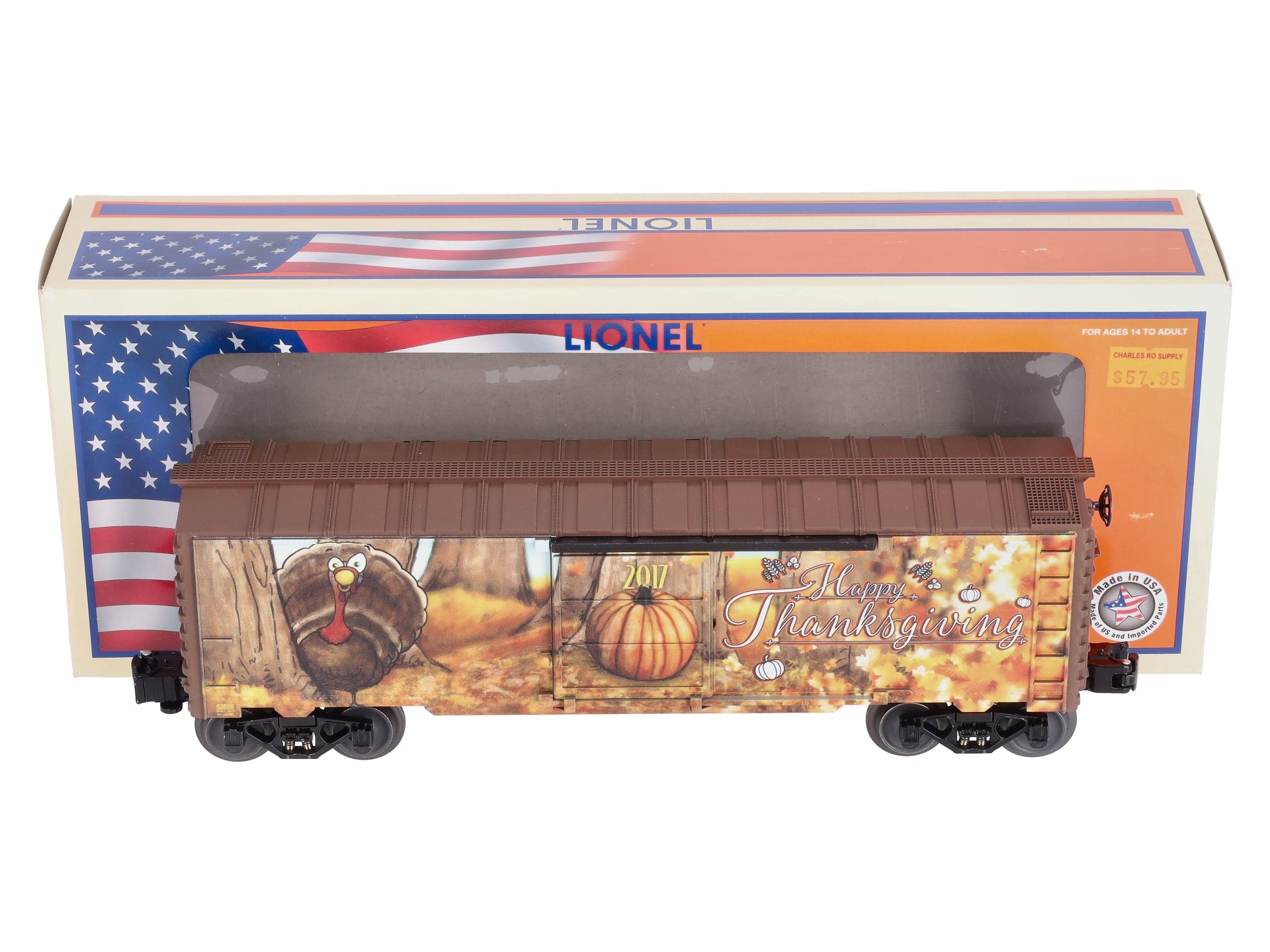 Lionel 6-83800 O Gauge Happy Thanksgiving 2017 Boxcar – Trainz