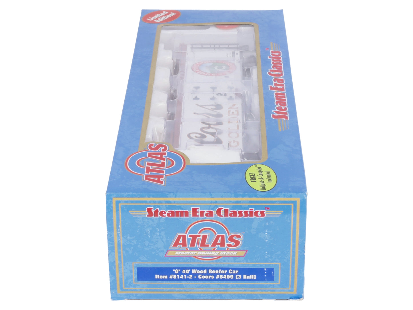 Atlas 8141-2 O Coors Beer Reefer Car #5409 (3 Rail) LN/Box