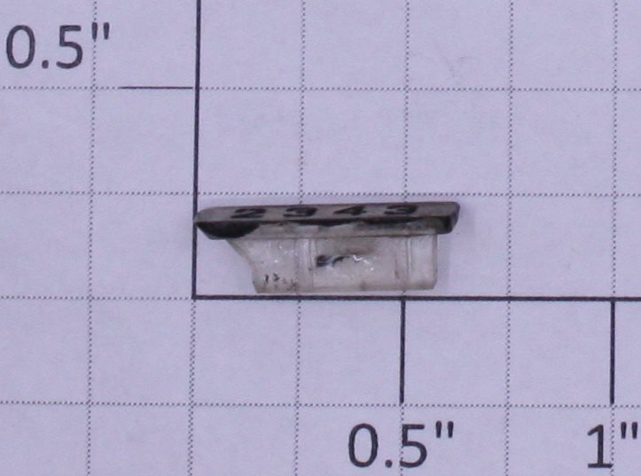 Lionel 2343-6 Right Hand Marker Lens/Number Board With Black Lettering