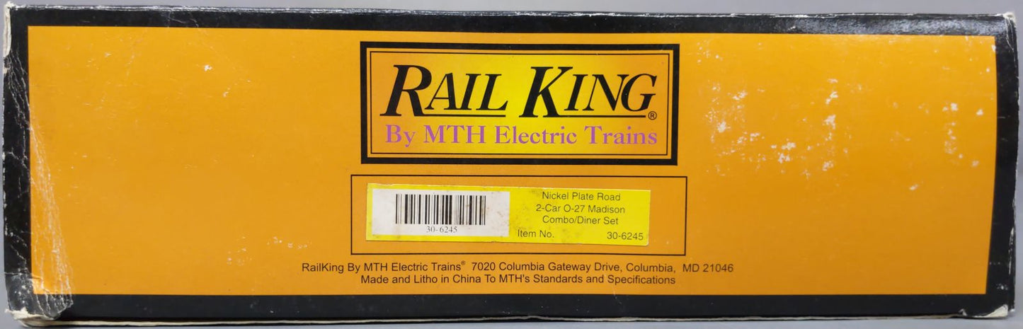 MTH 30-6245 O Nickel Plate Road Madison Combo/Diner Set (Set of 2) NIB