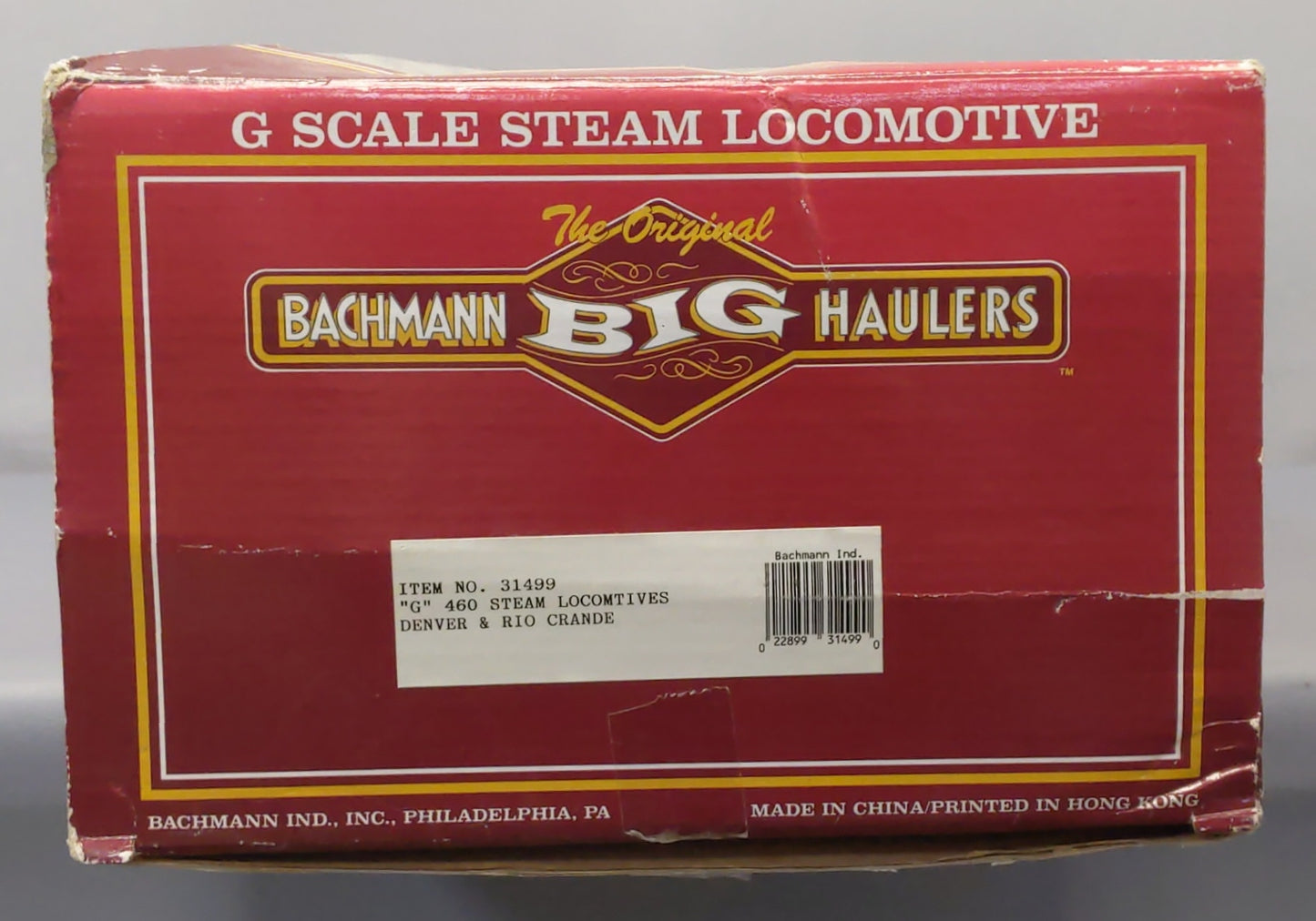 Bachmann 31499 G Denver & Rio Grande Western 4-6-0 Steam Locomotive & Tender #12 LN/Box