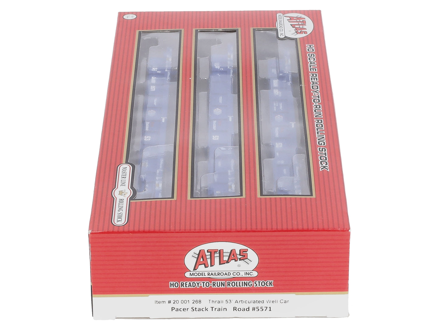 Atlas 20001268 HO Pacer Stack Train Thrall 53' Articulated Well Car #5571