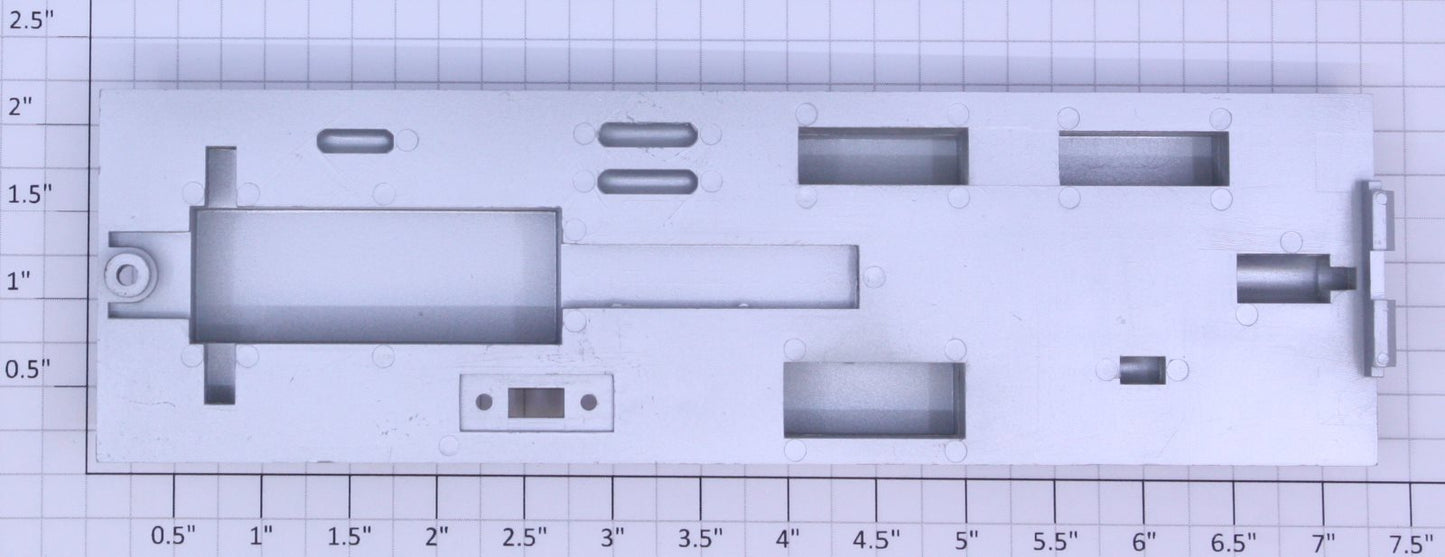 Lionel 25497-17 21" Aluminum Passenger Car Silver Frame Detail