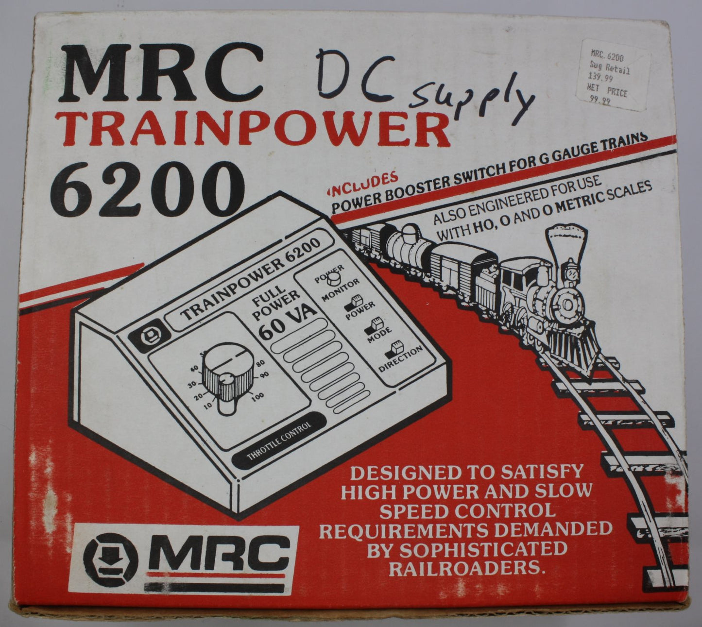 MRC NBR AA222 O Gauge TrainPower 6200 DC Transformer