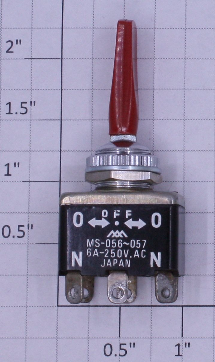 Acme MS-056-057 DPDT RED Paddle Lever Center Off Toggle Switch 6A @ 250VAC