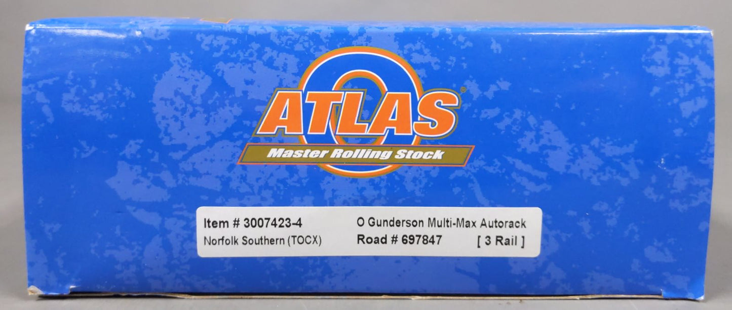 Atlas 3007423-3 O Norfolk Southern 3-Rail Gunderson Multi-Max Auto Rack #697775