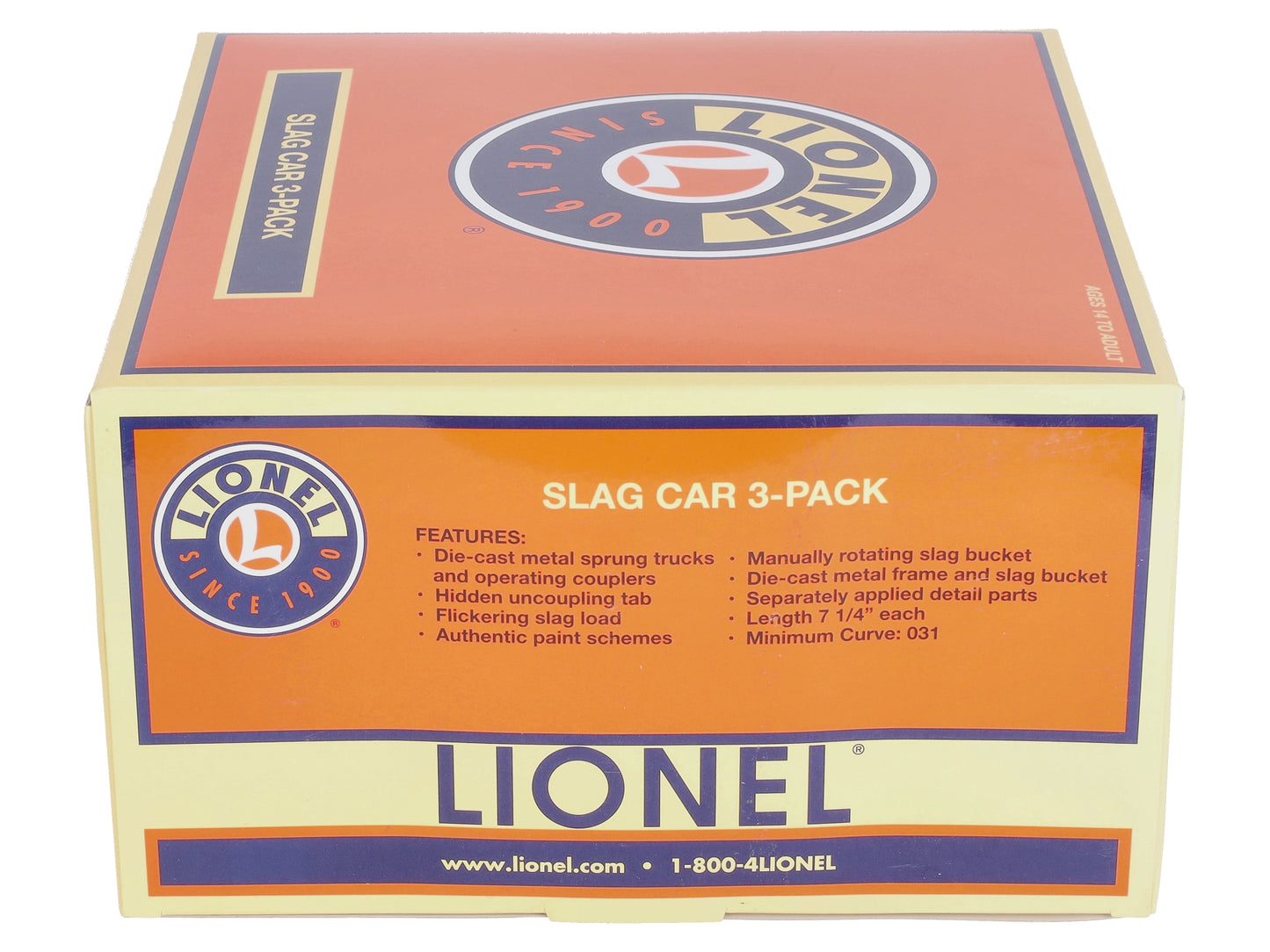 Lionel 6-83470 O Steel Slag Cars #15, 18, 22 (Set of 3)