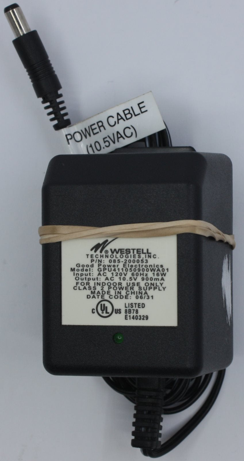Acme GPU4110 O Gauge 120V AC-10.5VDC @ 900mA Power Supply