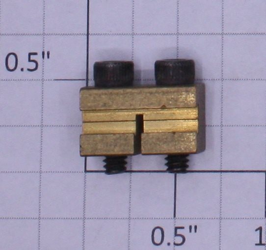 Split Jaw 40085 B-250-SJC-6.0mm. Brass Rail Clamp