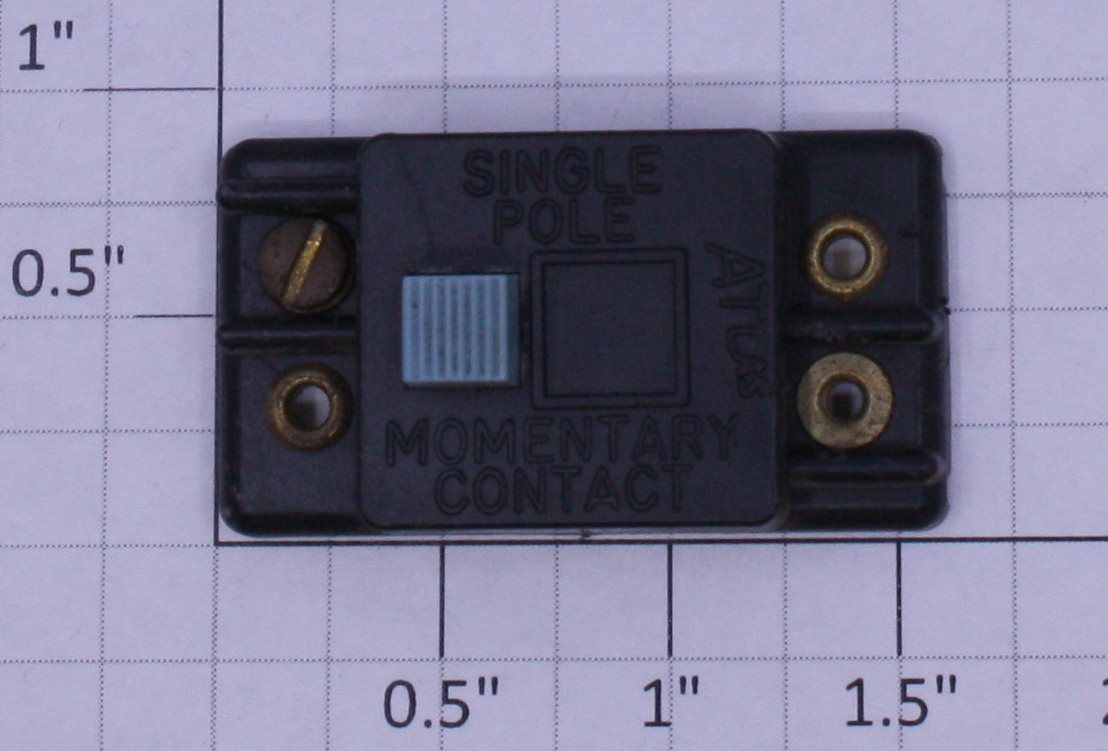 Atlas AOMS-1 HO Gauge Blue Single Pole Momentary Contact Switch