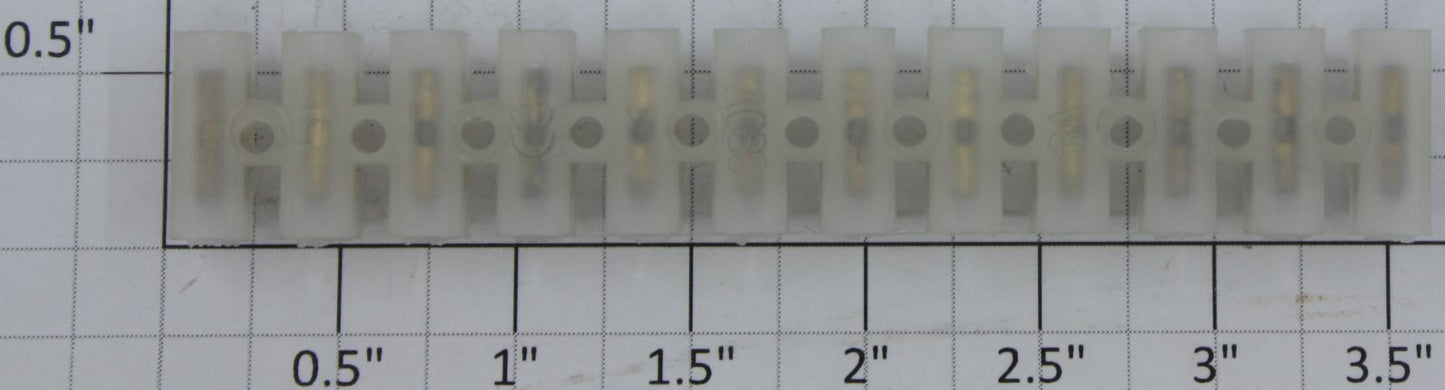 Acme 20-12 HO Gauge 12-Position Nylon Dual Row Screw Terminal Block