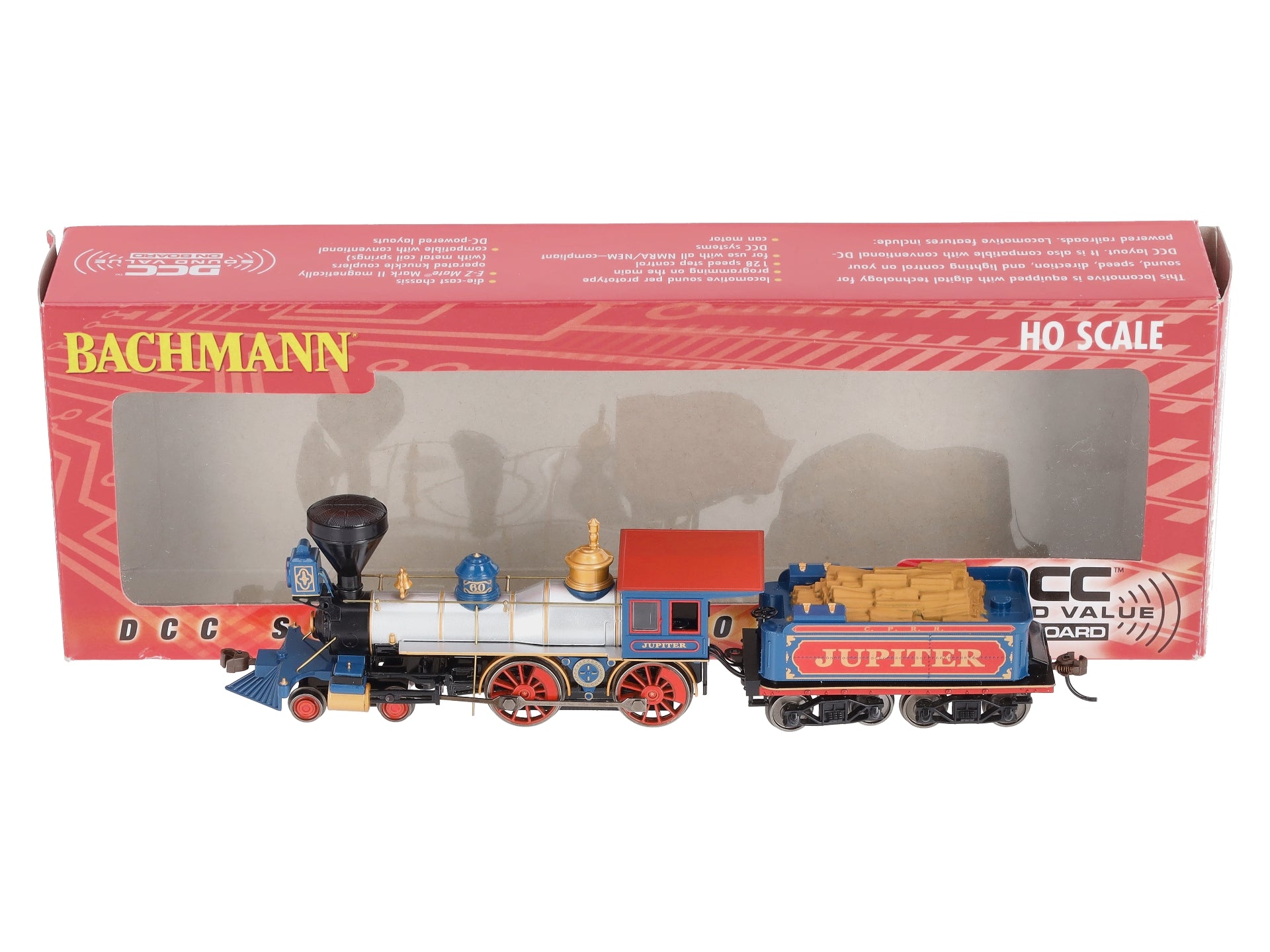 Bachmann 52702 HO Central Pacific 4-4-0 Steam Loco & Tender #60