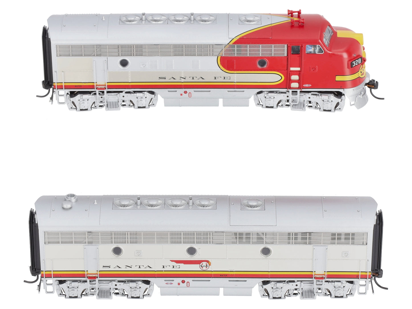 Broadway Limited 8190 HO ATSF EMD F7 A/B Diesel Locomotive P4 Sound/DC/DCC #328L