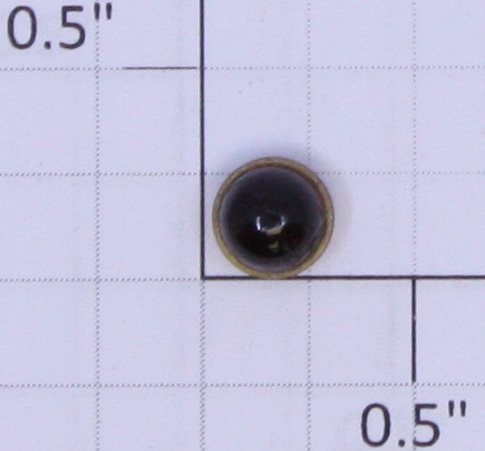 Acme 1028-09 Dark Amber Lens 1/4" High x 5/16" OD Flange x 1/4" OD Globe