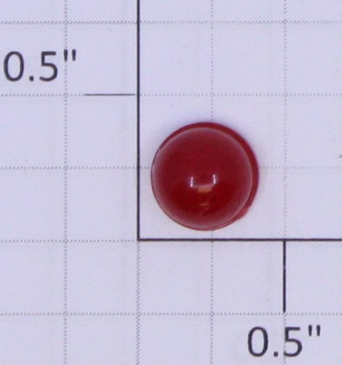 Acme 1028-05 O Gauge Red Lens 1/4" High x 3/8" OD Flange x 5/16" OD Globe