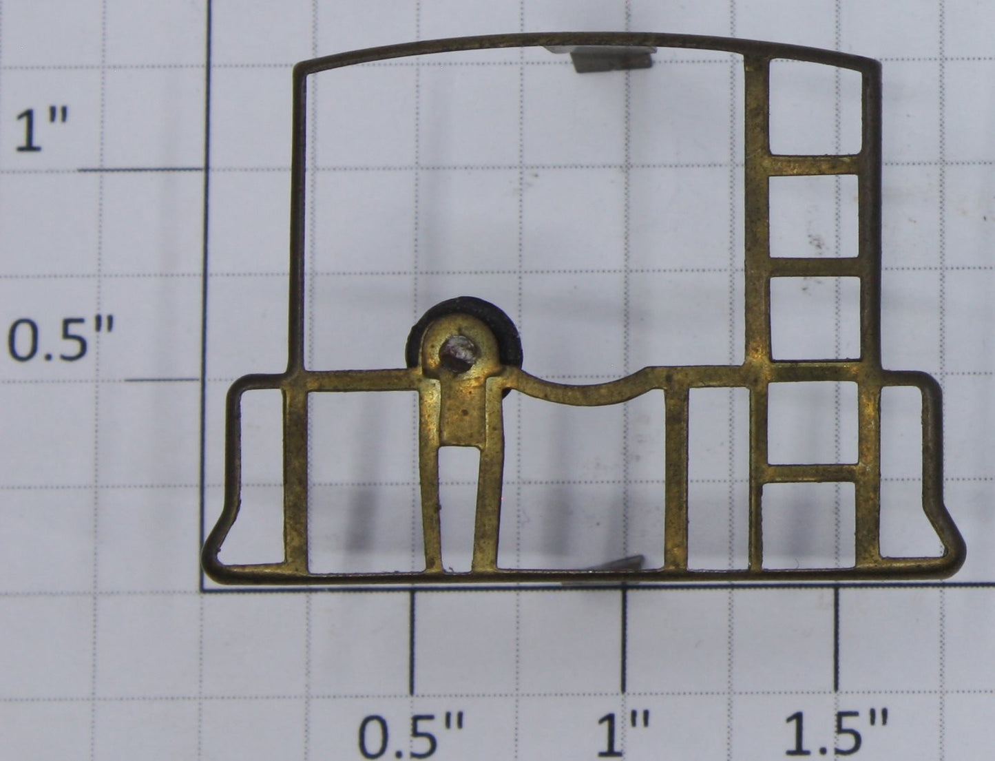 American Flyer XA10013 S Scale Brass Caboose End Rail with Brake Wheel