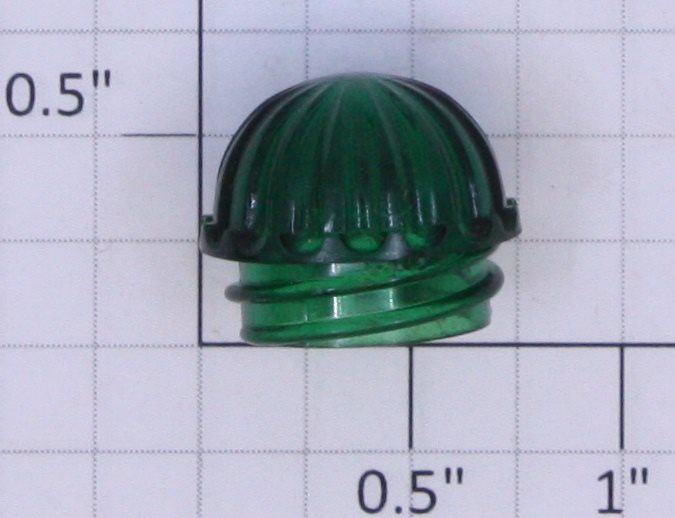 Lionel ZW-23 O Gauge Transparent Dark Green Jewel Lens Cap - Fits VW, ZW, LTC
