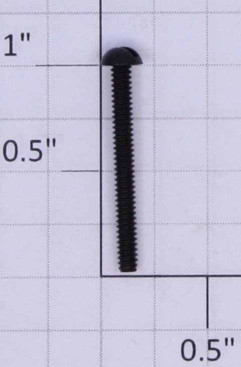 Lionel #4-40 x 1" Black Slotted Round Head Plastic Screw