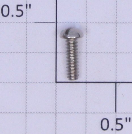 Lionel #4-36 x 3/8" Nickel Round Head Slotted Screw