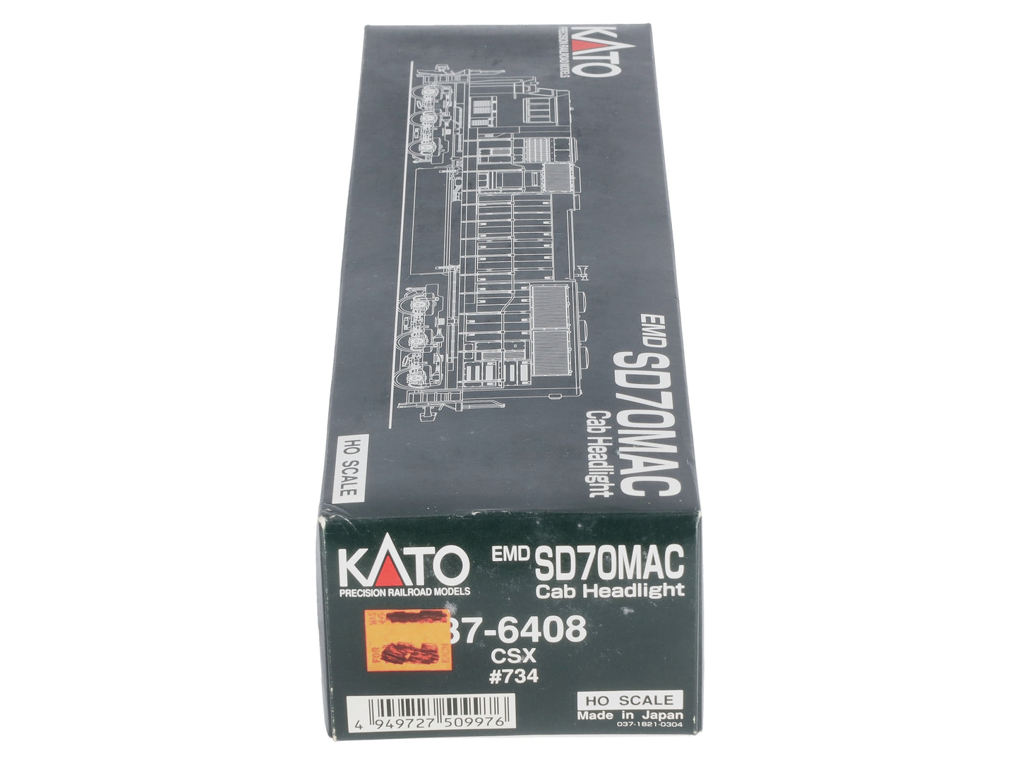 Kato 37-6408 HO Scale CSX SD70MAC Diesel W/Cab Headlight #734