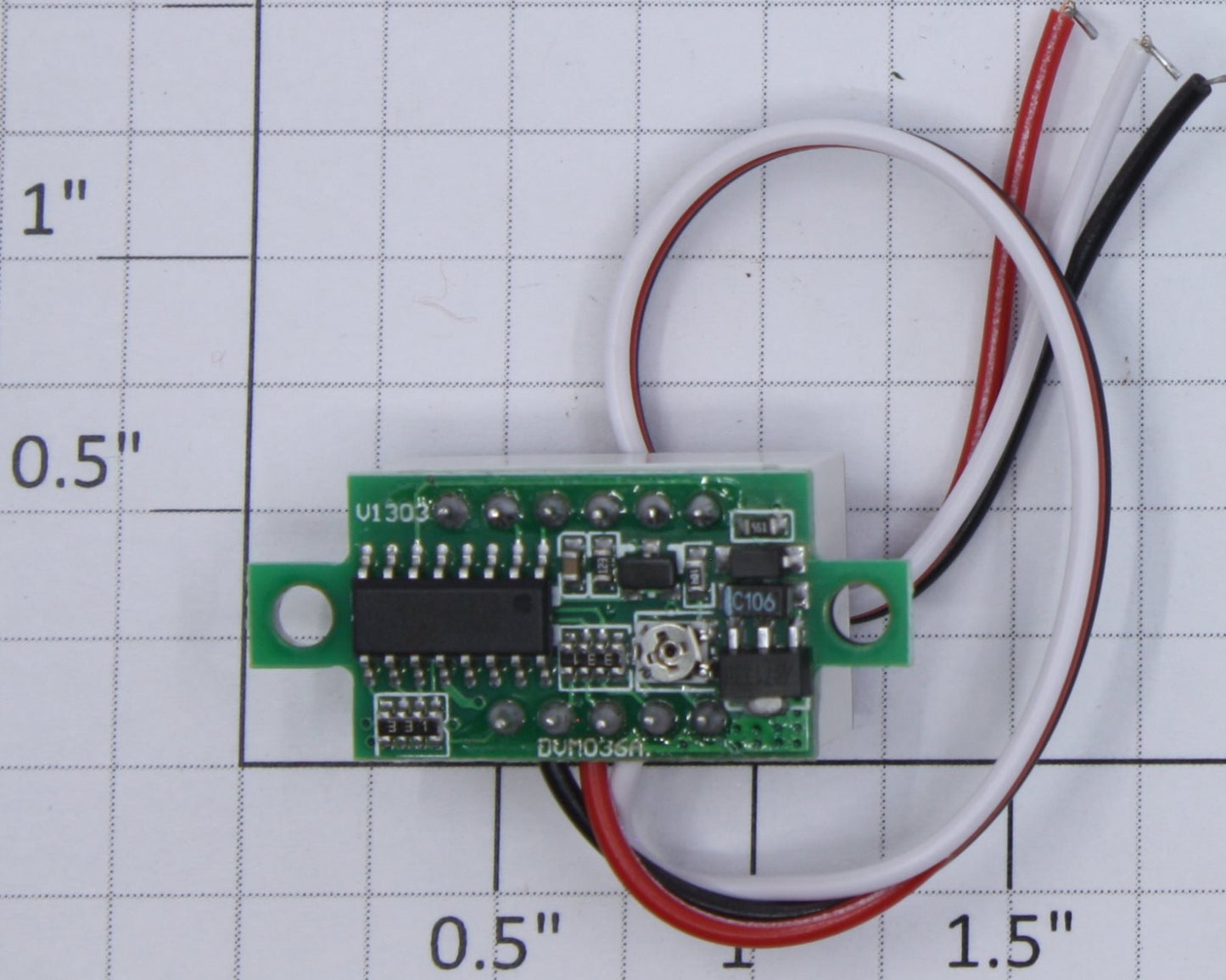 Acme DVM036A 3 Wire 3 Digit Mini Voltmeter Printed Circuit PCB