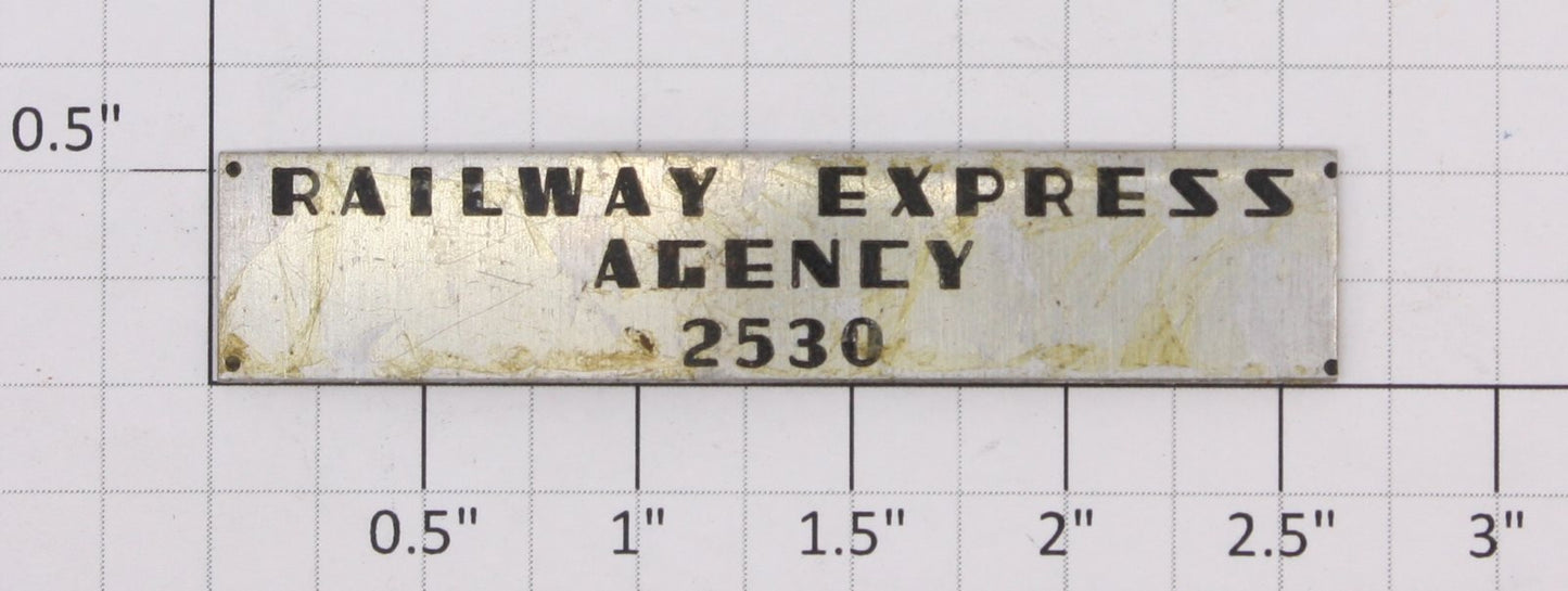 Lionel 2530-5 "Railway Express Agency 2530" Plate