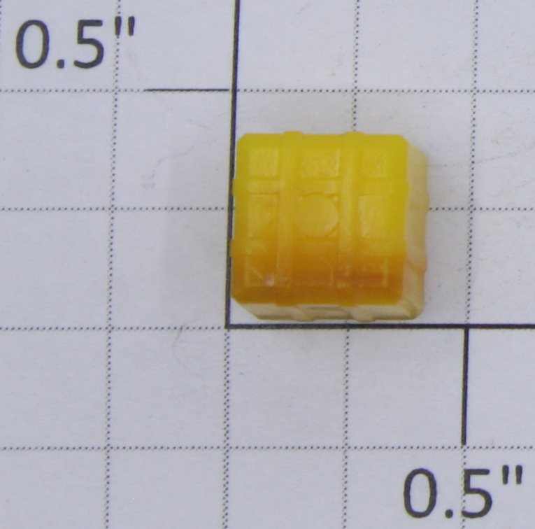 Acme 0102-1 HO Gauge Plastic Yellow Merchandise Cube 3/8"